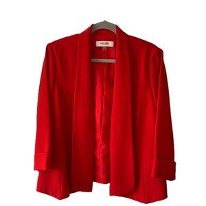 Jones Studio Separates Red Women's Blazer Jacket with Shawl Collar Size 14
